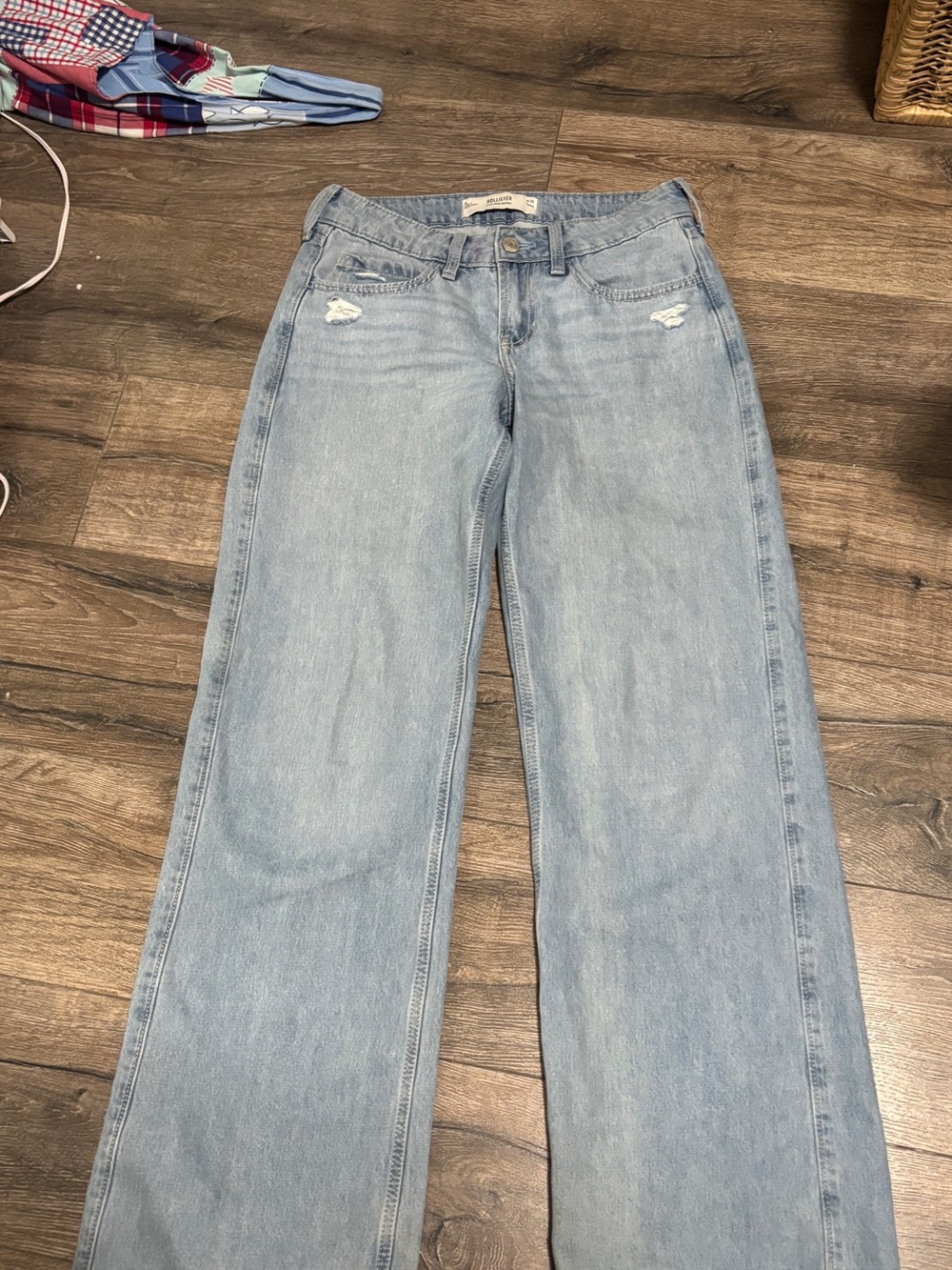 Hollister Light Blue Wide Leg Jeans
